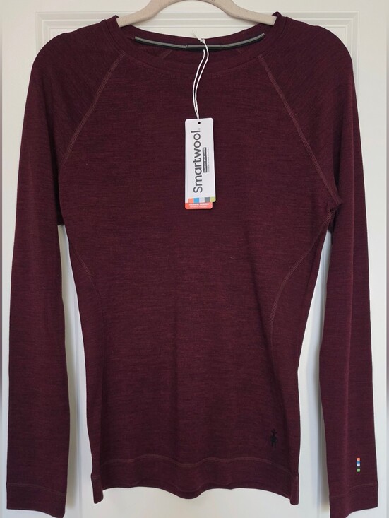 Smartwool Tops - Smartwool Merino 250 Base Layer Crew Black Cherry Women’s M NWT Thermal Wool Top
